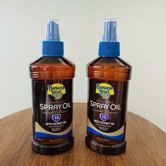 Banana Boat Other - Banana Boat Spray Oil With Coconut Oil SPF 15, 8 fl Oz Sealed, Exp 4/27 Lot Of 2